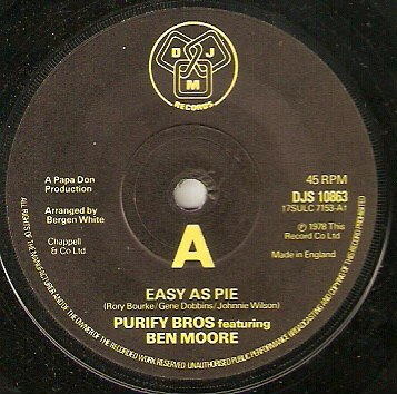 James & Bobby Purify Featuring Ben Moore  - Easy As Pie (7'', Single, Promo)