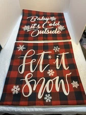 Christmas Pillow Holiday throw Pillow Covers 18"x18" Buffalo Plaid hidden zipper