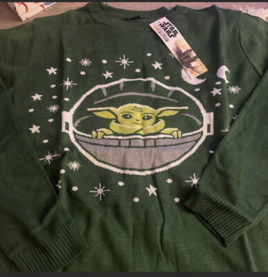 NWT Star Wars The Child Baby Yoda Disney Christmas sweater Size XL For men 