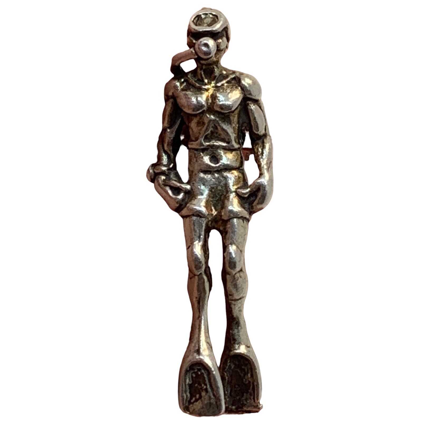Handcrafted Solid 925 Sterling Silver SCUBA DIVER… - image 1