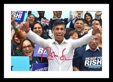 RISHI SUNAK - CONSERVATIVES AUTOGRAPHED SIGNED & FRAMED PHOTO PRINT