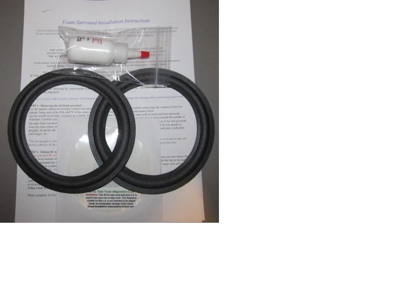 Kit de reparación de altavoces envolventes de espuma Infinity RS2, RS2000, RS2001, RS5, RS9 6"/6,5" Foto 3 de 4