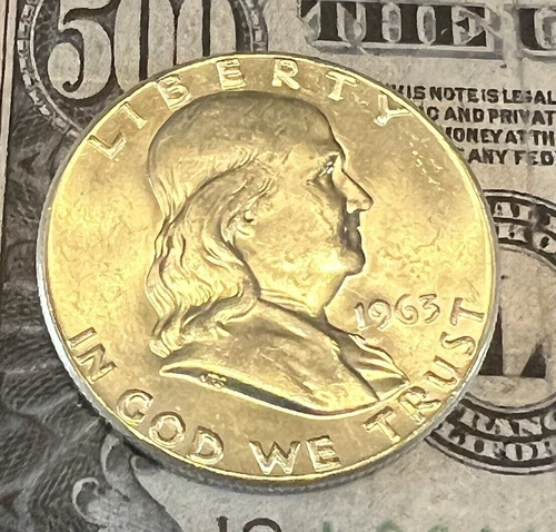 1963-P Silver Benjamin Franklin Half Dollar - GEM - Proof Like Blazer