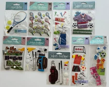 FUN Jolee's Boutique Vintage Stickers NIP-Theme: SPORTS #3 GOLF TENNIS