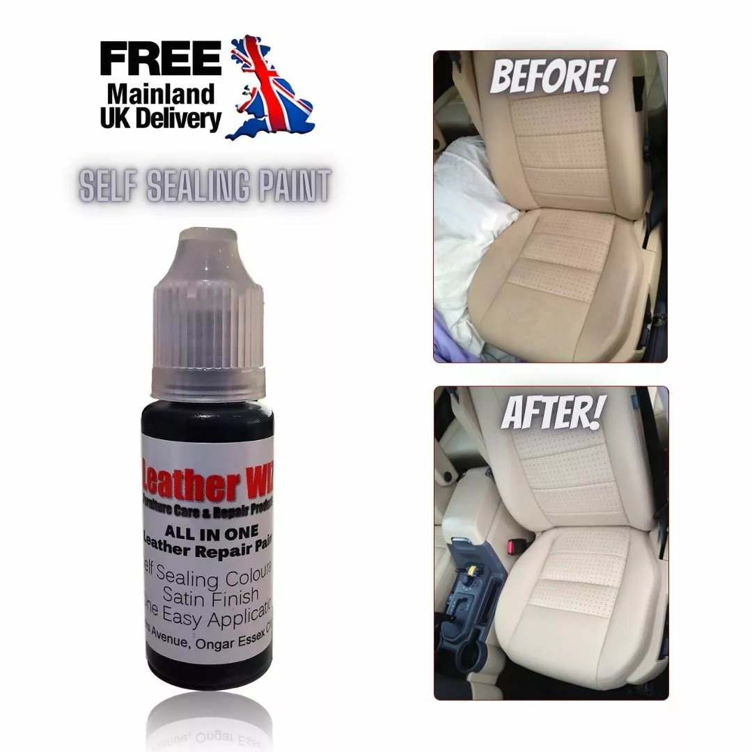 Leather Car Repair Paint for BMW Car Seats - ALL IN ONE Dye & Colour  Restorer