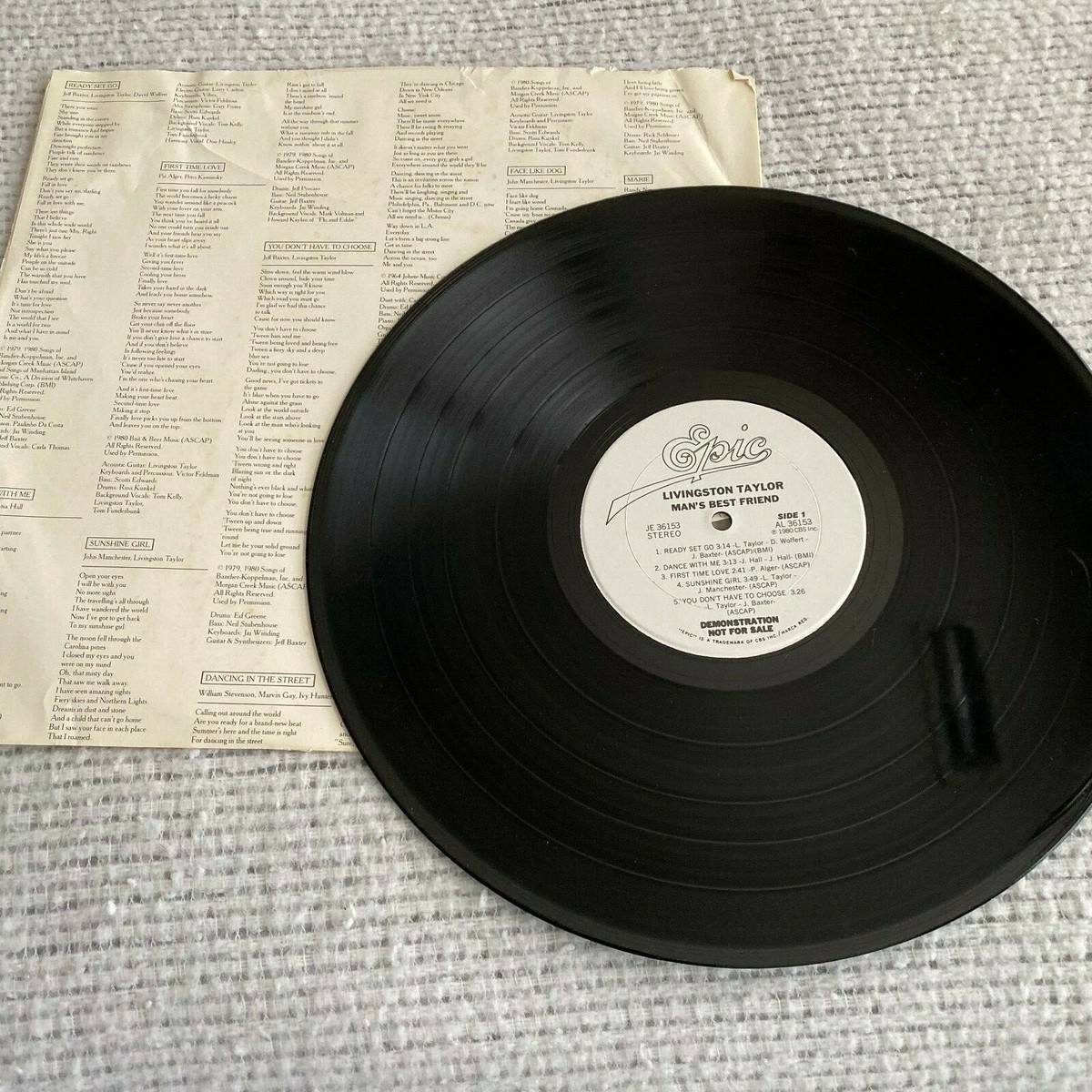 【LP】リビングストン・テイラー 『Man&#39;s Best Friend』輸入盤 Livingston Taylor Man's Best Friend Vinyl PROMO LP Record