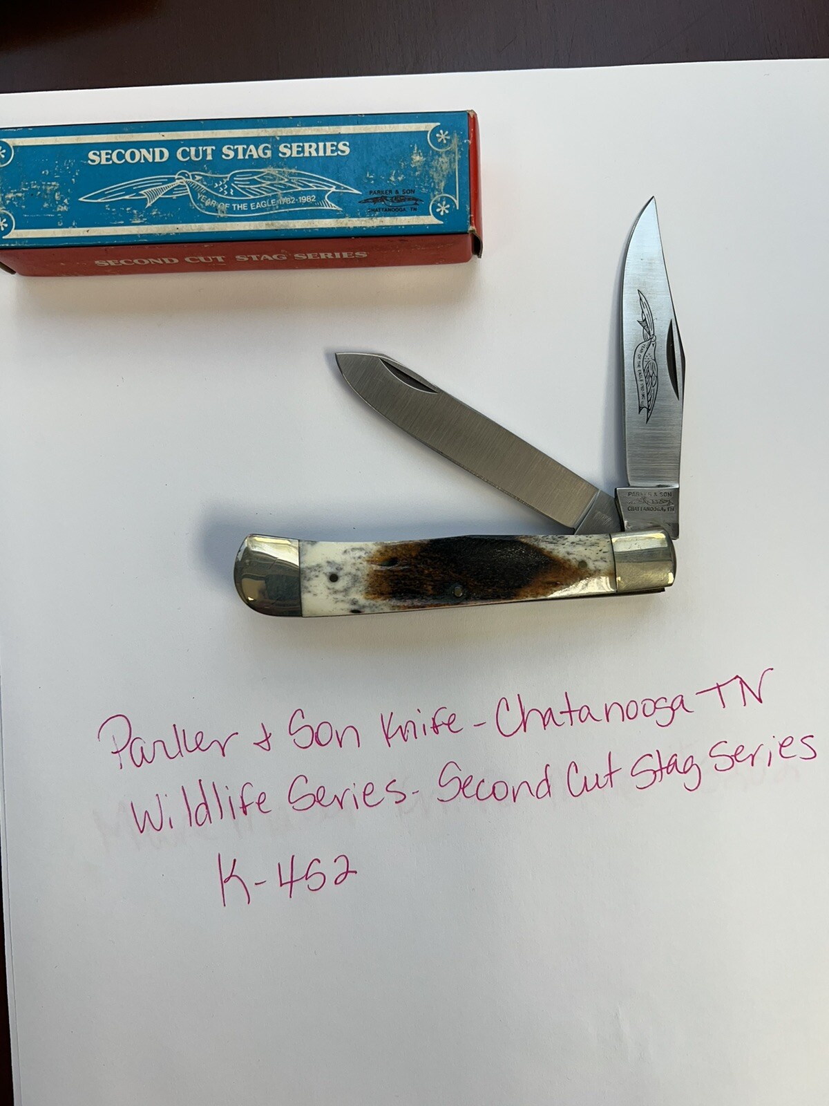 Parker & Son Knife Chattanooga TN Wildlife Series Second Cut Stag K