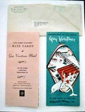 1940-50's Brochures "Gay Vacationer Motel" w/ Dolphin Pic.- Virginia Beach, VA *