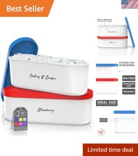 Sturdy Stackable Ice Cream Containers - 2 Quart Pack with Dishwasher Safe Design