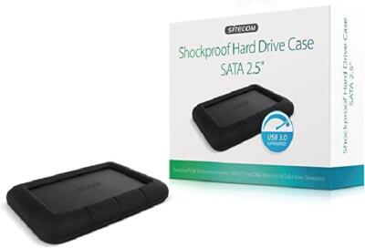 Sitecom Case for HDD, Shockproof, USB 3.0, SATA, 2.5'', Black/Anthracite