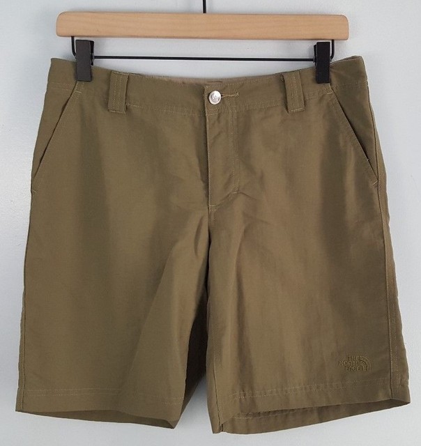 The North Face Womens Hiking Shorts Sz 4 Dark Tan 100 Nylon Outdoors
