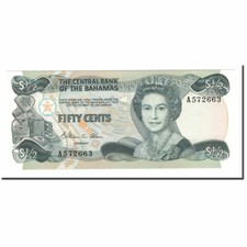 [#564061] Banknote, Bahamas, 1/2 Dollar, L.1974, 1984, KM:42a, UNC(65-70)