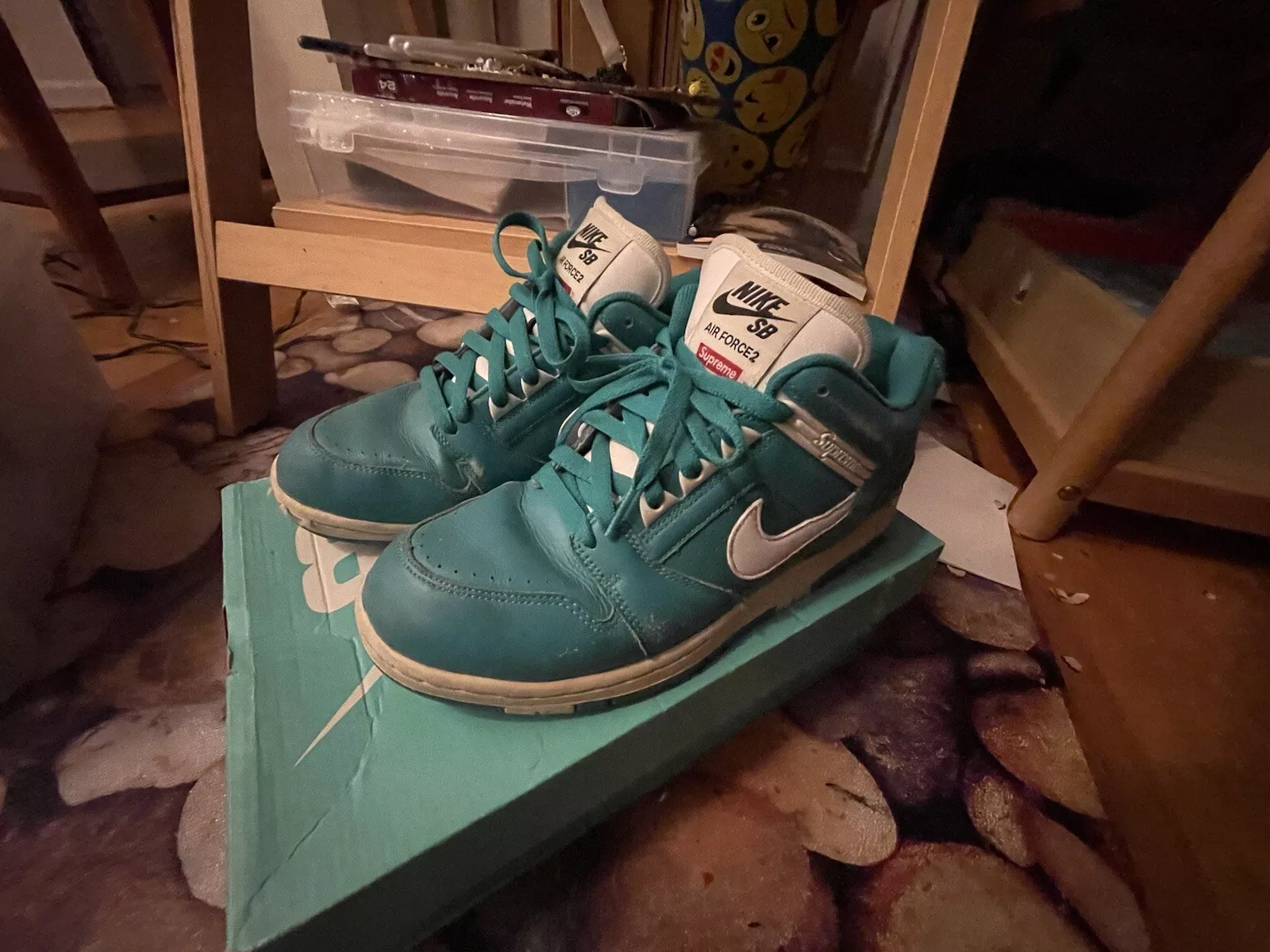 Taille 9   Nike Air Force 2 Low x Supreme Sarcelle 2017