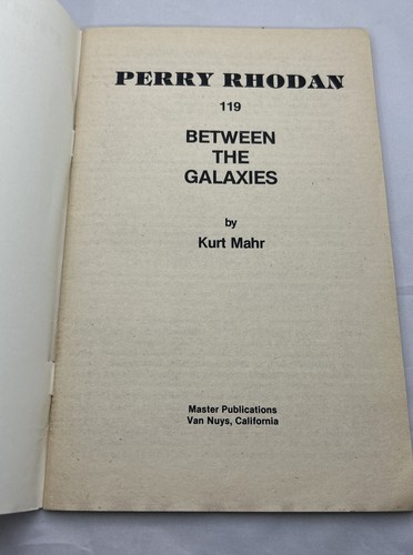 Vtg Perry Rhodan Master Publications 119 Between The Galaxies Kurt Mahr OOP Sci - Foto 3 di 4