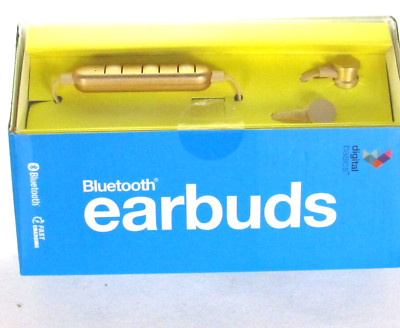 Digital Basics Bluetooth Earbuds Gold Finish Un-Opened NIB