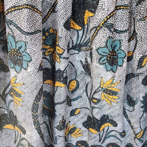 Ulla Johnson Amira Belt Portifino Midi Ruffle Dress Black Yellow Size 10 Cotton - Picture 7 of 10
