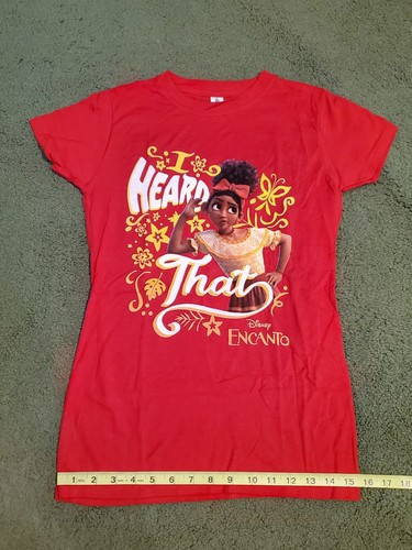 Disney Encanto Dolores Madrigal "I Heard That" Women's Red T-shirt Size S - NEW - Picture 3 of 5