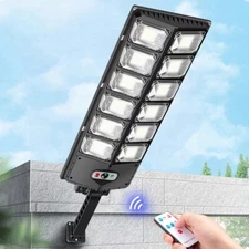 Outdoor Solar Street Light Motion Sensor Lamp Commercial Dusk To Dawn Road Lamp