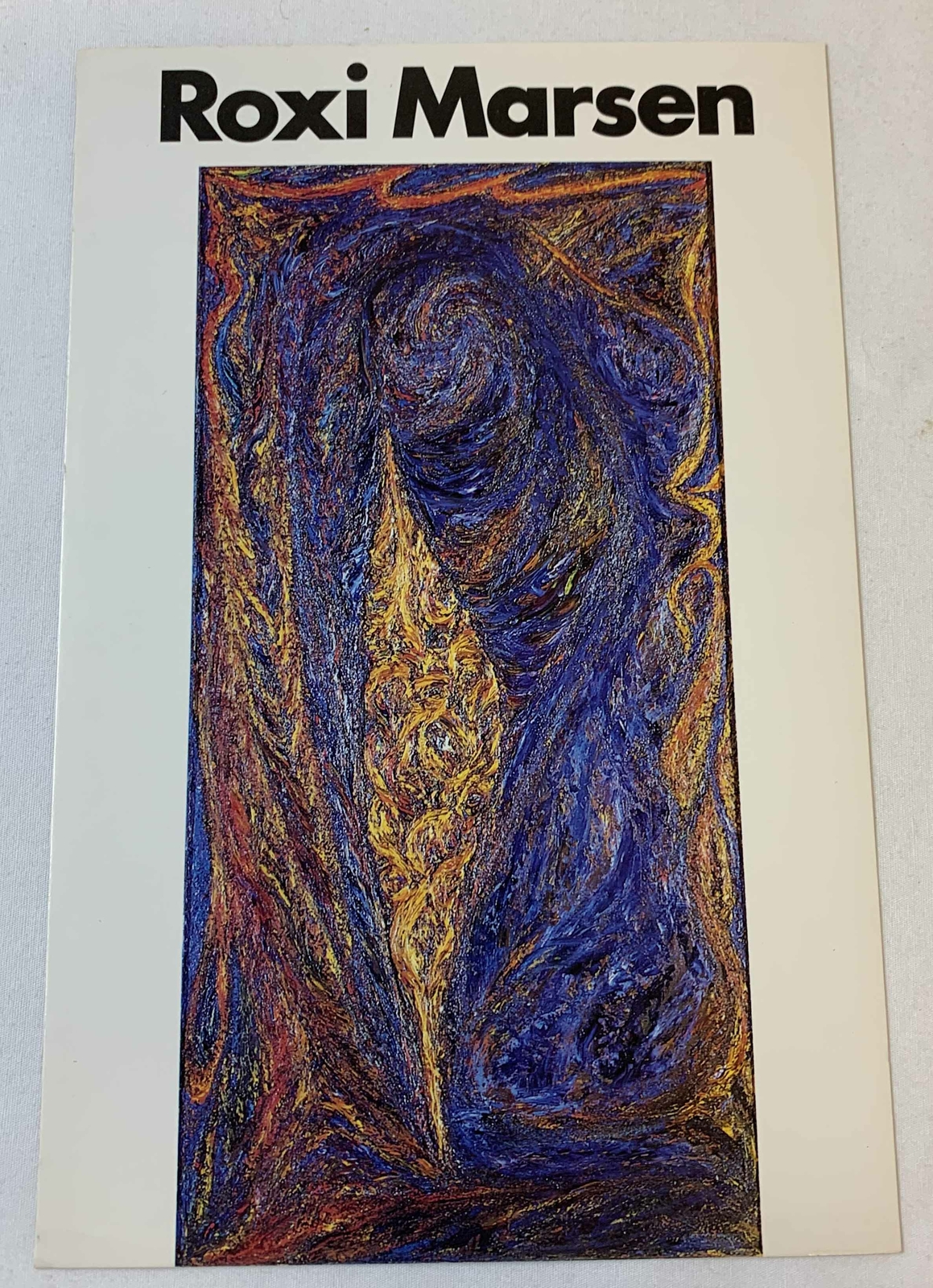 1987 art gallery exhibition card~ ROXI MARSEN ~ 6x9