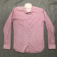 Ted Baker Endurance Mens 15.5 Red Flip Cuff Button Up Dress Shirt