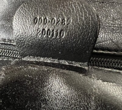 Gucci Vintage Bamboo Handle Leather Black Purse Handbag 000 0289