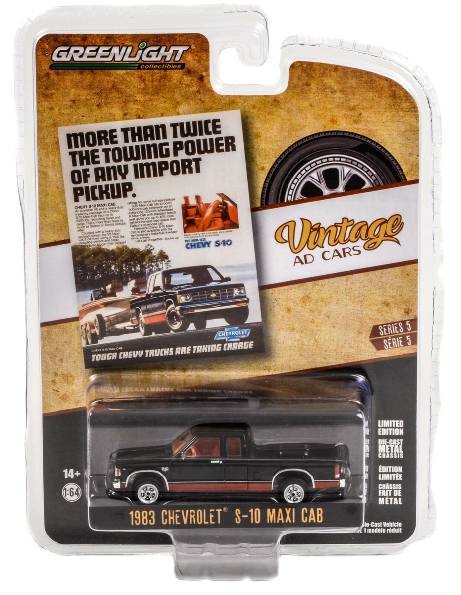 1:64 GreenLight *VINTAGE AD CARS 5* Black & Red 1983 Chevrolet S