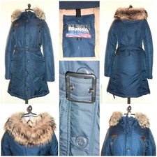 Blauer Usa Down Padded Coat With Fur Hood -  Small - New Without Tags