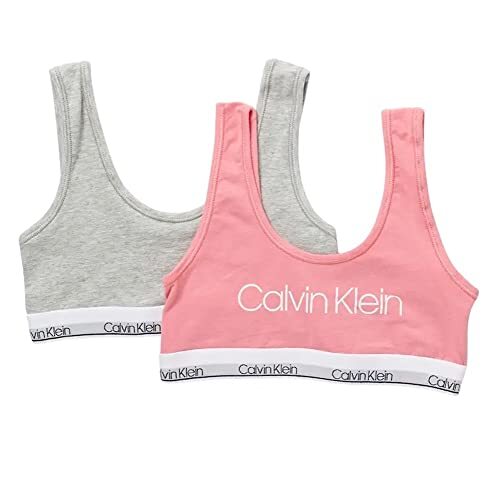 Calvin Klein Little Girls' Kids Classic Crop Bra -Pack of (Size