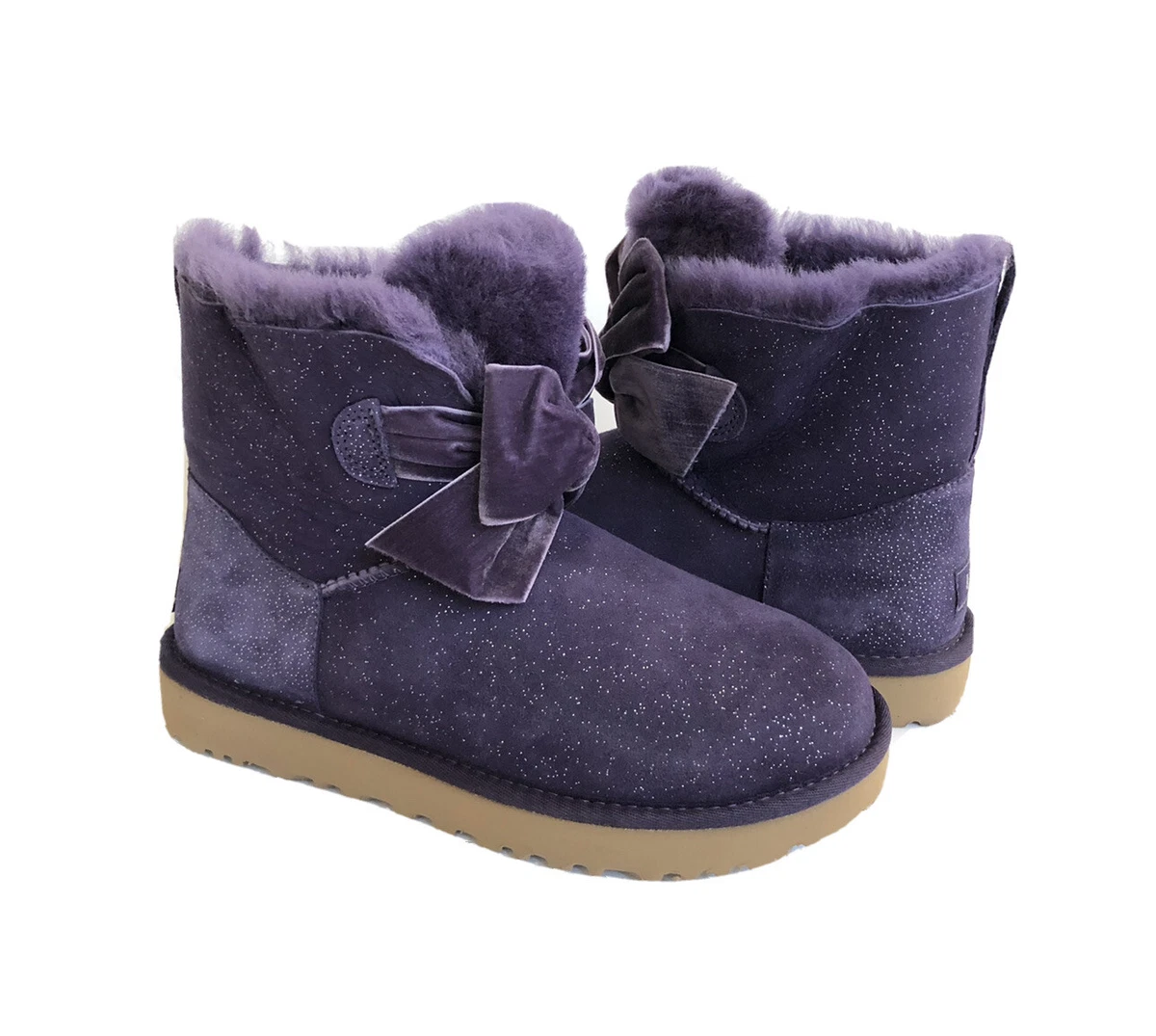 UGG GITA TWINKLE BOW MINI NIGHTSHADE SPARKLY SHEARLING Boot US 7 EU 37 UK 5