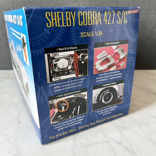 Franklin Mint Shelby Cobra 427 S/C 1966 Silver #98 Scale 1:24 - Picture 8 of 8