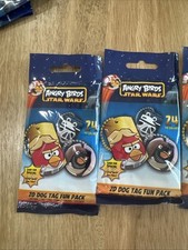 New 2012 Angry Birds Star Wars 2D Dog Tag Fun Pack Lot of 7 Packs Mint Hot  