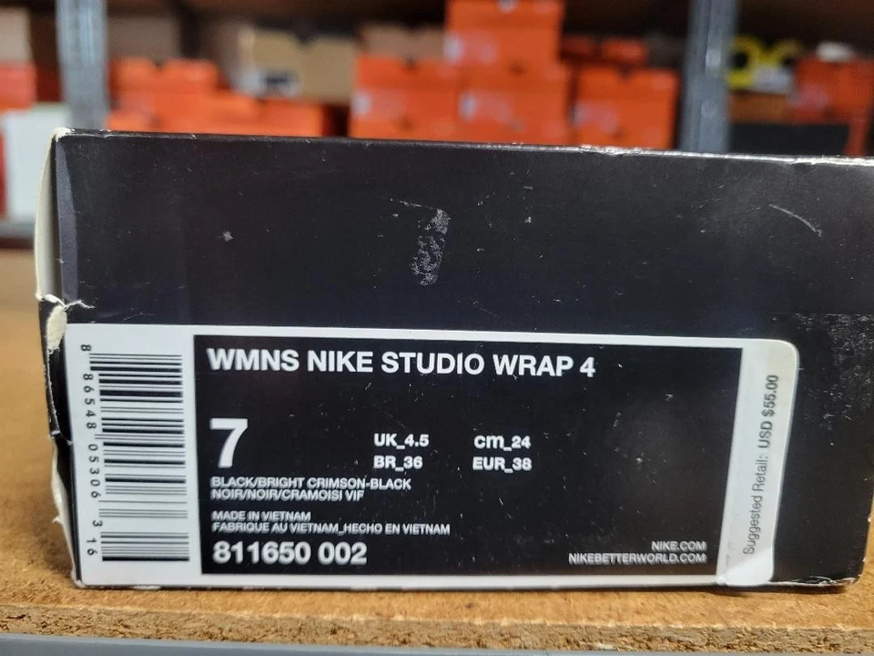 Nike Studio Wrap 4 Women Dance Shoes 811650 002 Black Bright Crimson Size 7 & 9 - Image 2 of 4