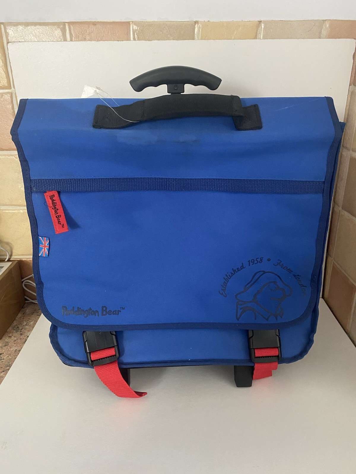 Paddington Bear Blue Childs Backpack Bag Wheeled Suitcase Roller Travel BNWT