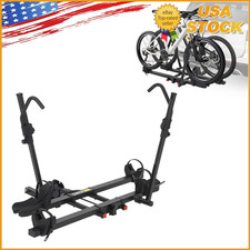 Foldable Hitch Bike Rack For Car 200 Lbs Capacity 2 E-bike Racks W 2 Receiver