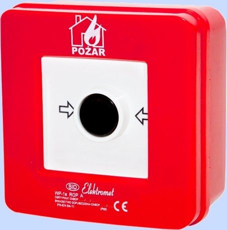 WP-1S ALARM BUTTON NT 1Z+1R 12A ""FIRE"" IP55 WITHOUT 921400