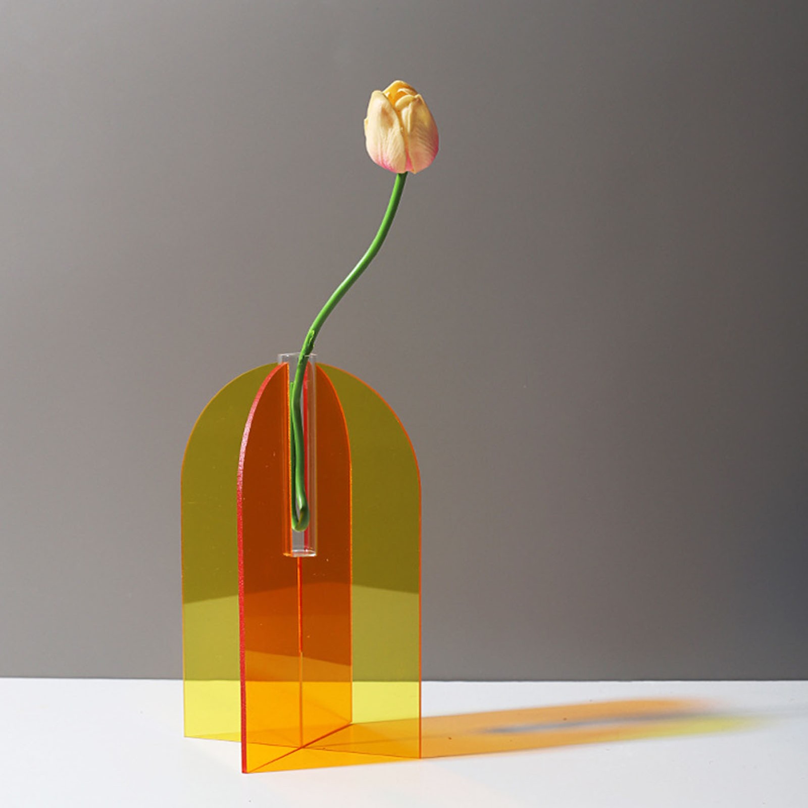 Acrylic Geometric Flower Vase Fine Detail Easy To Clean Acrylic Geometric Minima