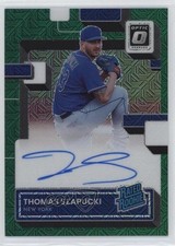 2022 Panini Donruss Optic Green Mojo Prizm 73/88 Thomas Szapucki Auto i6j