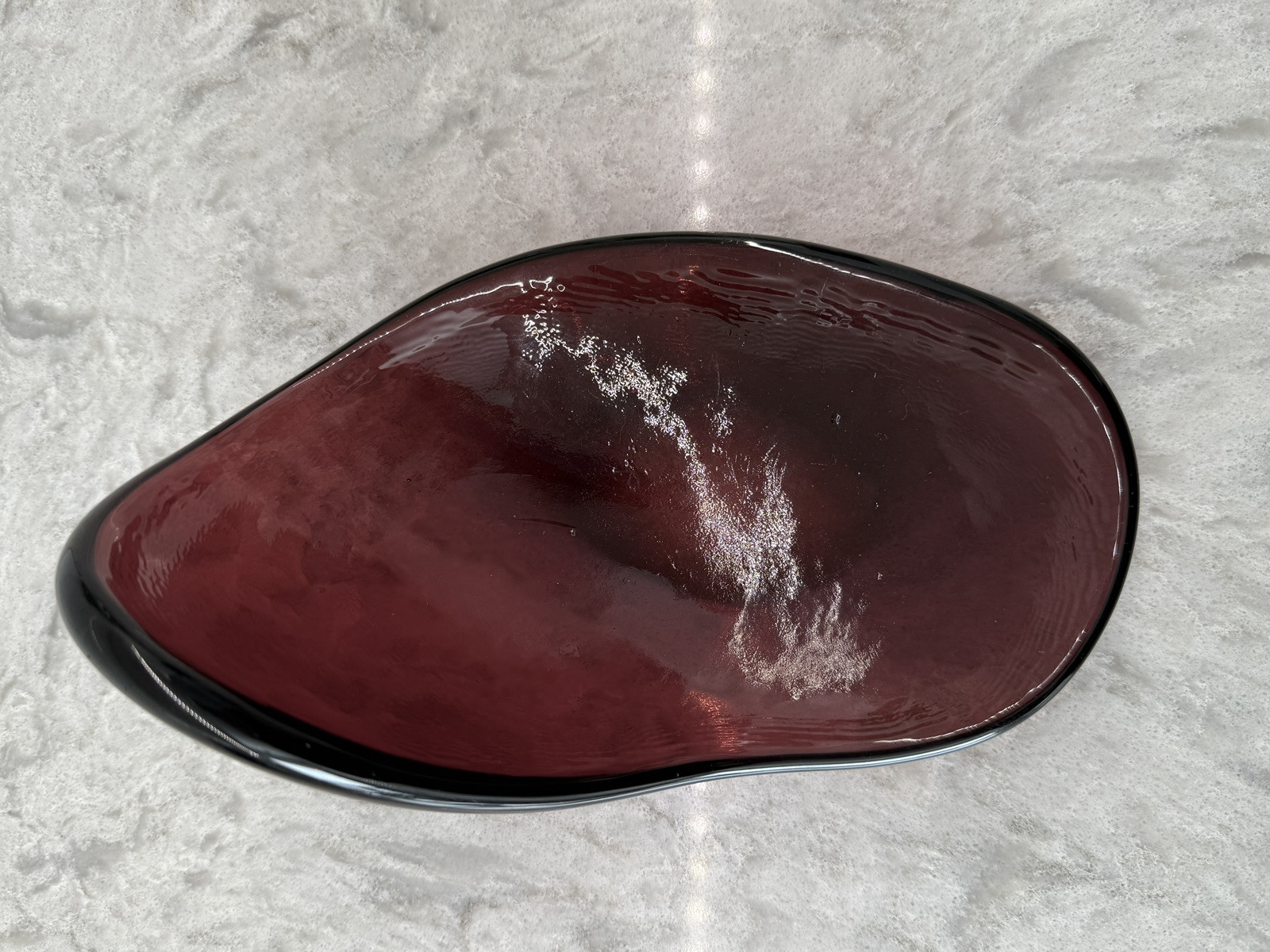 Vintage 1950's Blenko #537 Freeform Dish Amethyst, Winslow Anderson Design