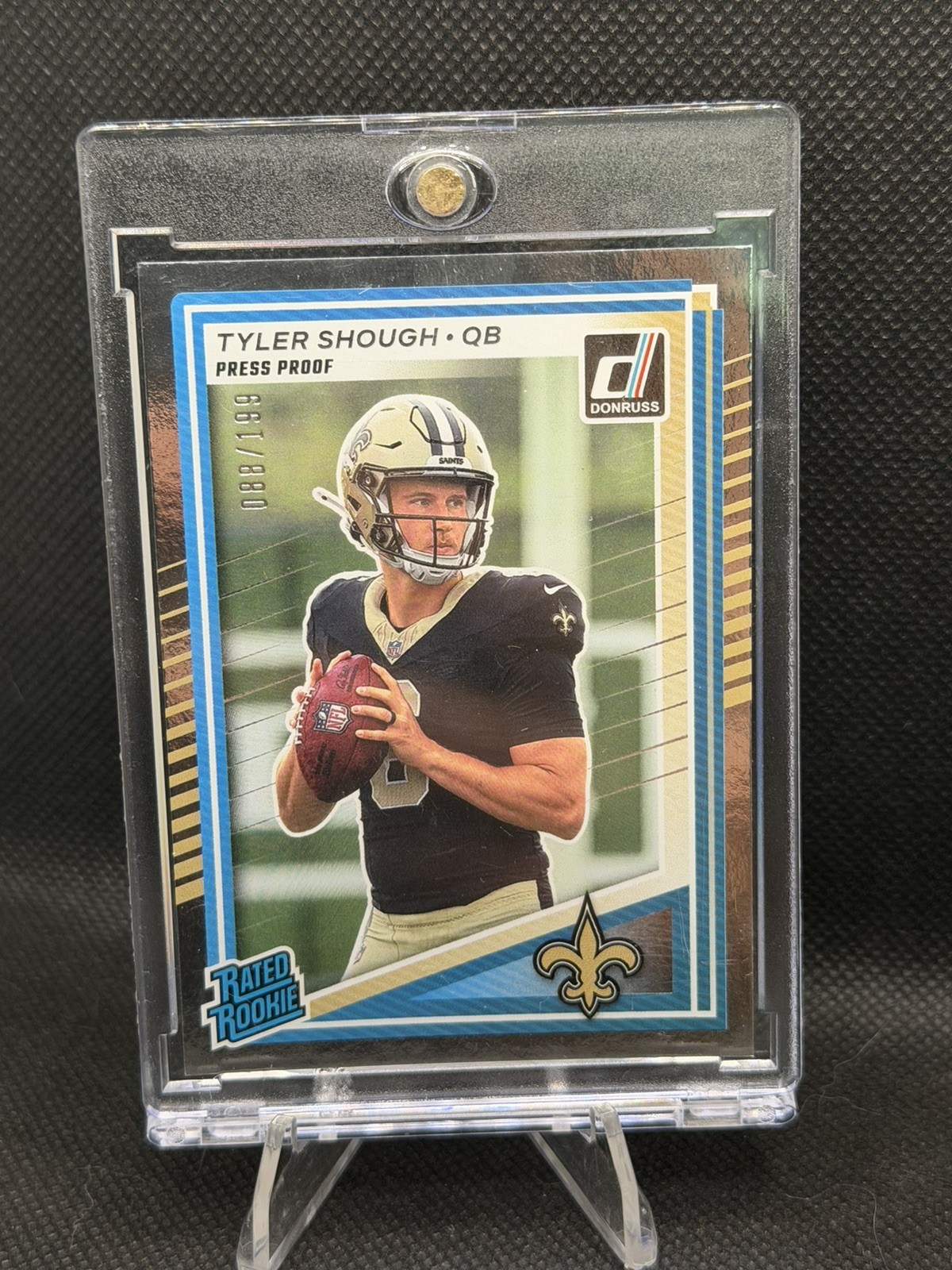 2025 Panini Donruss - Rated Rookie Tyler Shough #304 Press Proof Silver #88/199