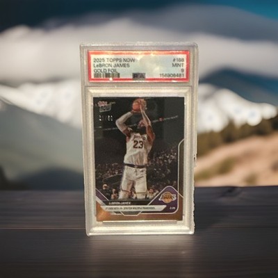 Topps Now 2025 LeBron James Gold Foil #188 PSA 9 /50 Lakers NBA Basketball