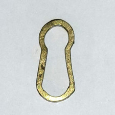 Brass thread escutcheon key hole drawer insert antique furniture lock box bureau
