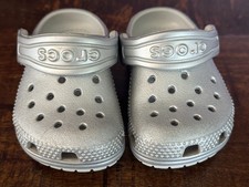 CROCS Classic Silver Slip On Comfort Clogs Baby Toddler Size C4