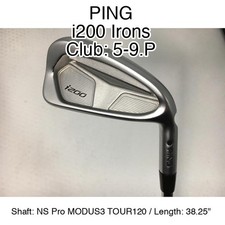 PING i200 Irons 5-9.P Iron Set 38.25" NS Pro MODUS3 TOUR120 Stiff Right-Handed