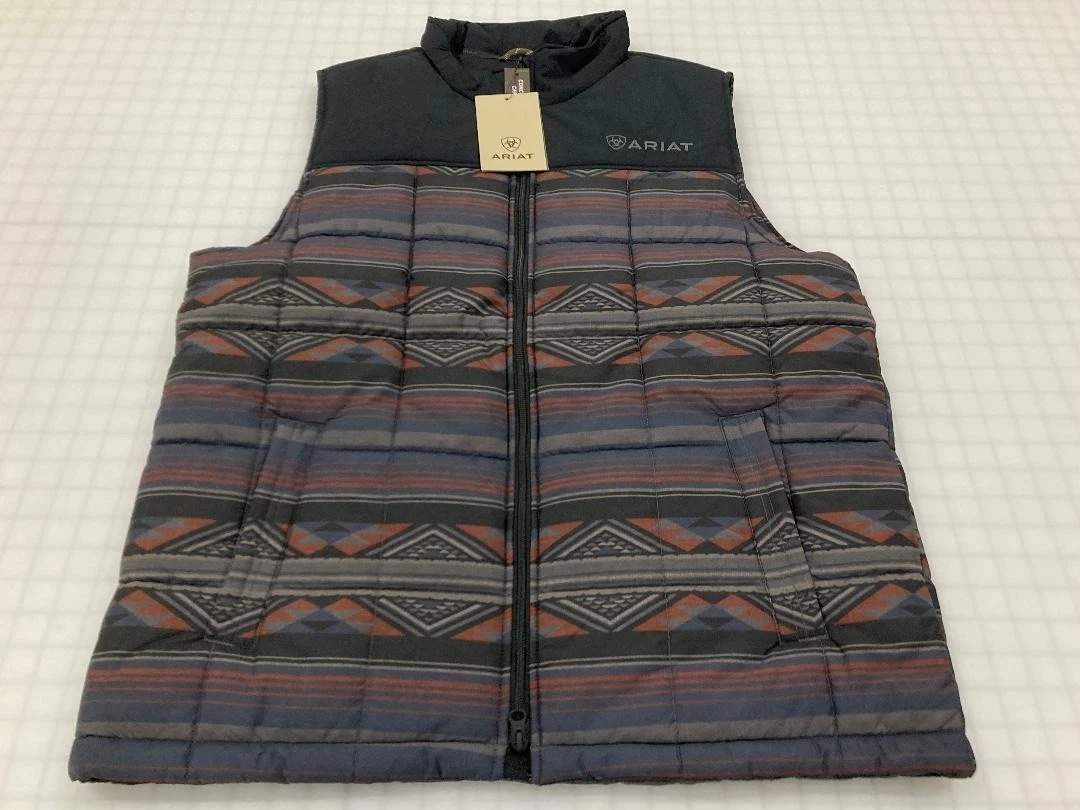 Ariat Men's Southwestern Rust Cirus Insulated Vest Size Large NEW NWT