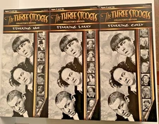 THREE STOOGES Dolls Larry Curly Moe Collector Edition Full Set 1997 Hasbro NIP