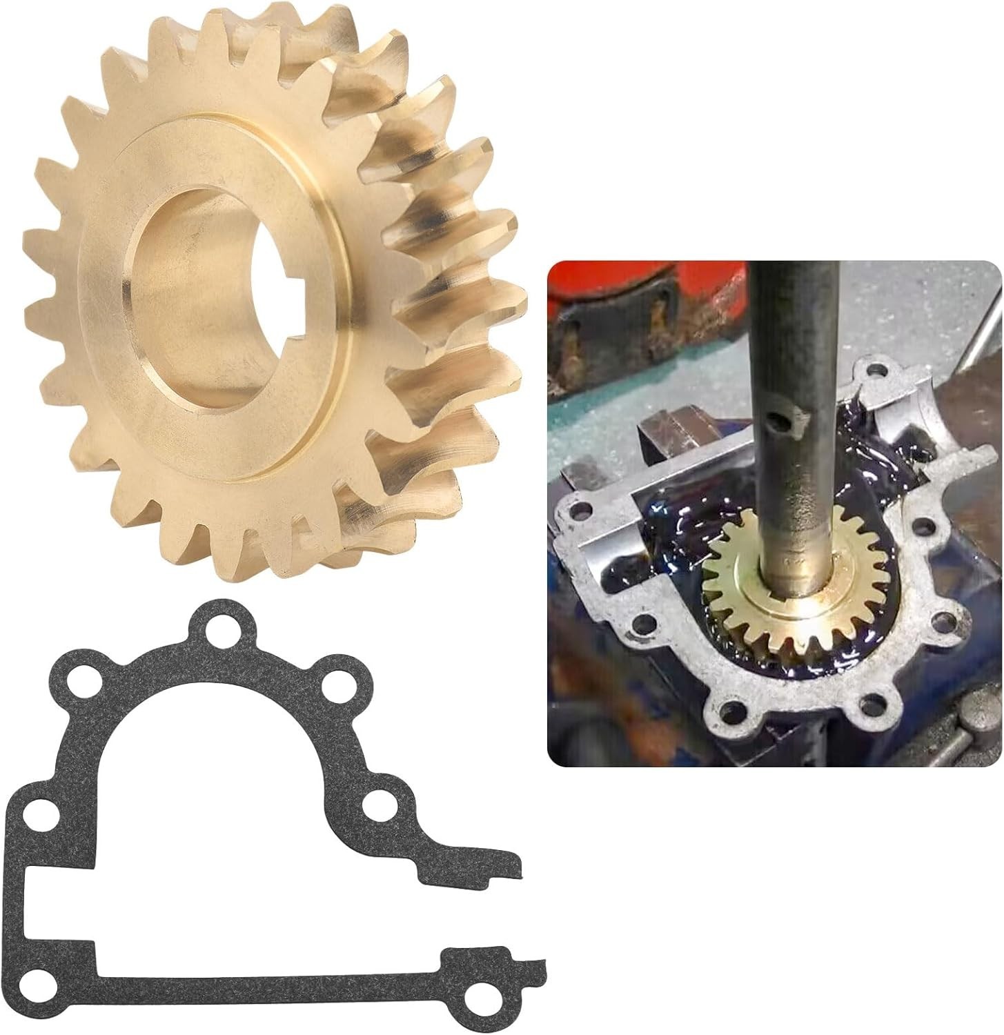 Worm Gear Gasket Kit Compatible with Craftsman Snowthrower 51405MA 22 Teeth