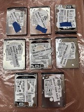 Lot of (7) 500GB, (1) 750GB, 2.5" HDDs