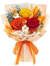 Preserved Forever Flowers Roses Bouquet Floral Arrangement Birthday Decor