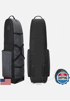 TurnWay Foldable Padded Golf Travel Bag w/Wheels Heavy Duty 900D Polyester Case