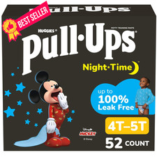 Pull-Ups Boys' Night-Time Potty Training 4T-5T, Colorful, Character Prints